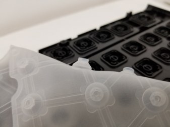 Bubbles in a membrane keyboard Bubbles in a membrane keyboard. Source: deskthority.net